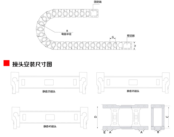 高速靜音拖鏈參數圖