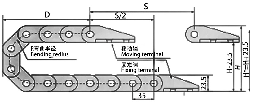 18系列微小型拖鏈技術參數表